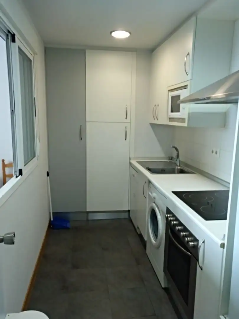Kitchen of Apartments for rent in Santiago de Compostela   with Heating, Parquet flooring and Washing machine