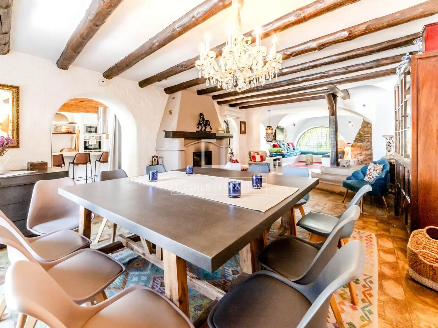 Comedor de Finca rústica en venta en Canyelles con Aire acondicionado, Calefacción y Jardín privado