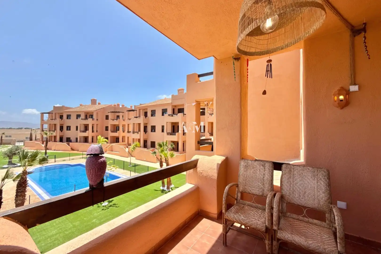 Terrace of Flat for rent in Los Alcázares  with Air Conditioner, Terrace and Swimming Pool