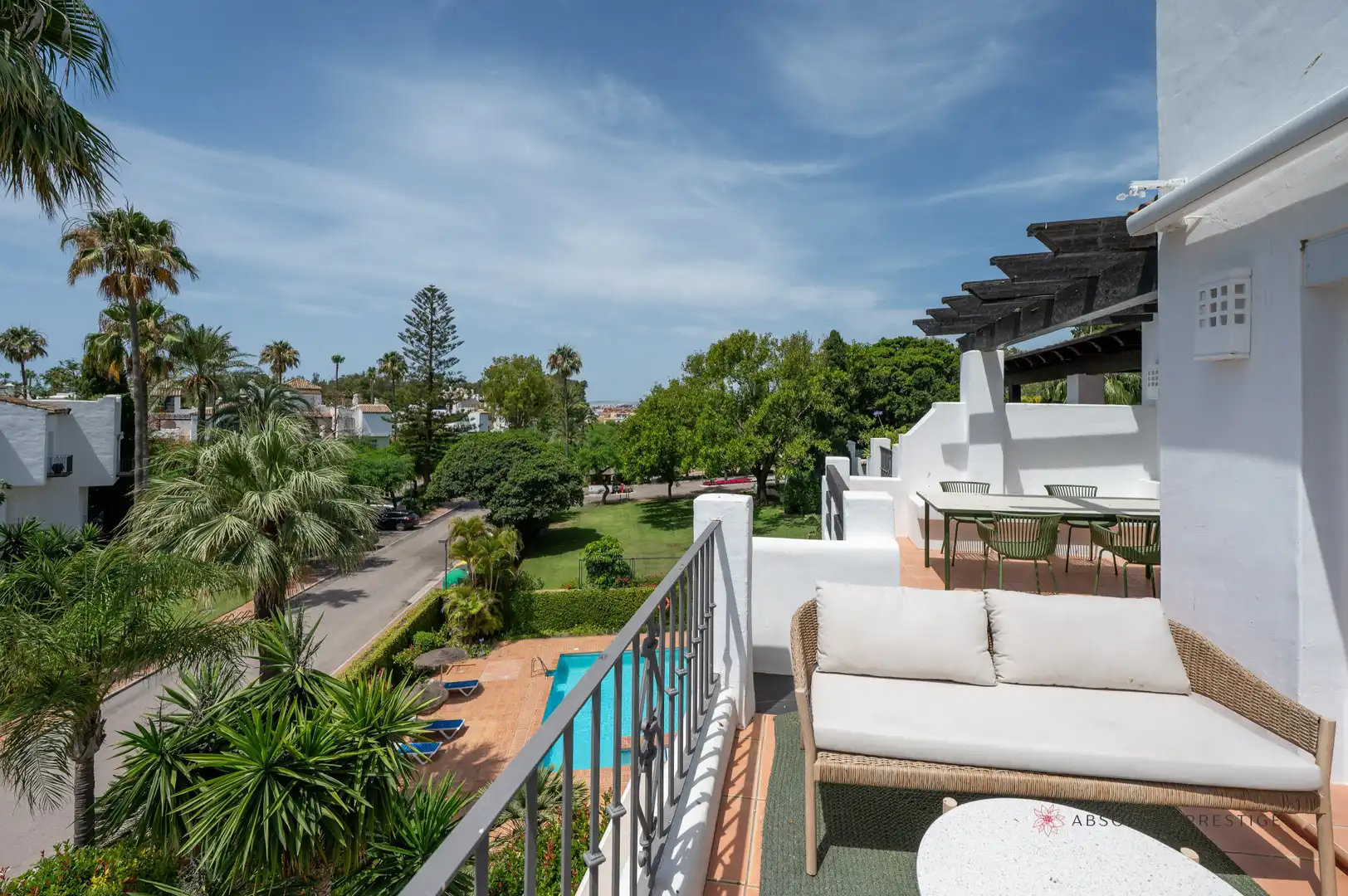 Terrace of Attic for rent in Estepona  with Air Conditioner, Terrace and Swimming Pool