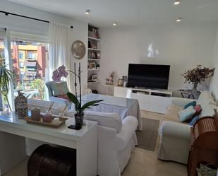 Living room of Flat for sale in Algeciras  with Air Conditioner, Parquet flooring and Furnished