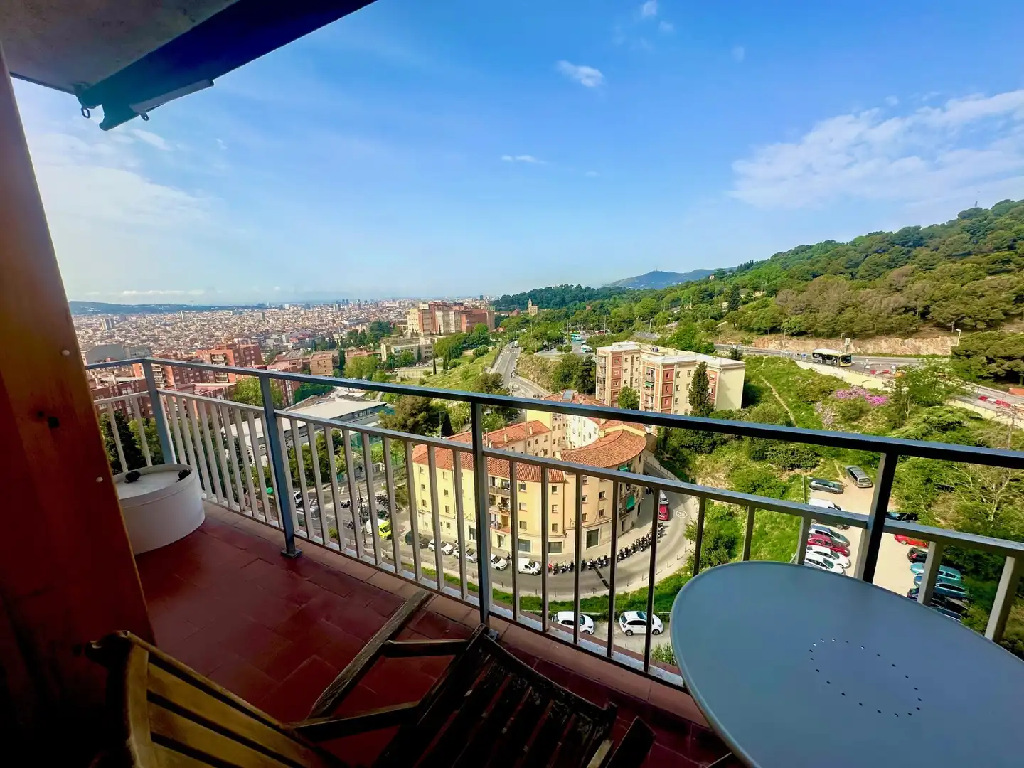 Balcony of Flat for rent in Barcelona  with Air Conditioner, Furnished and Oven