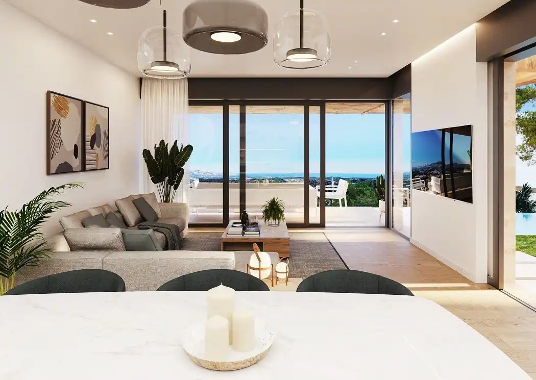 Wohnzimmer von Haus oder Chalet zum Verkauf in Polop mit Klimaanlage, Heizung und Privatgarten