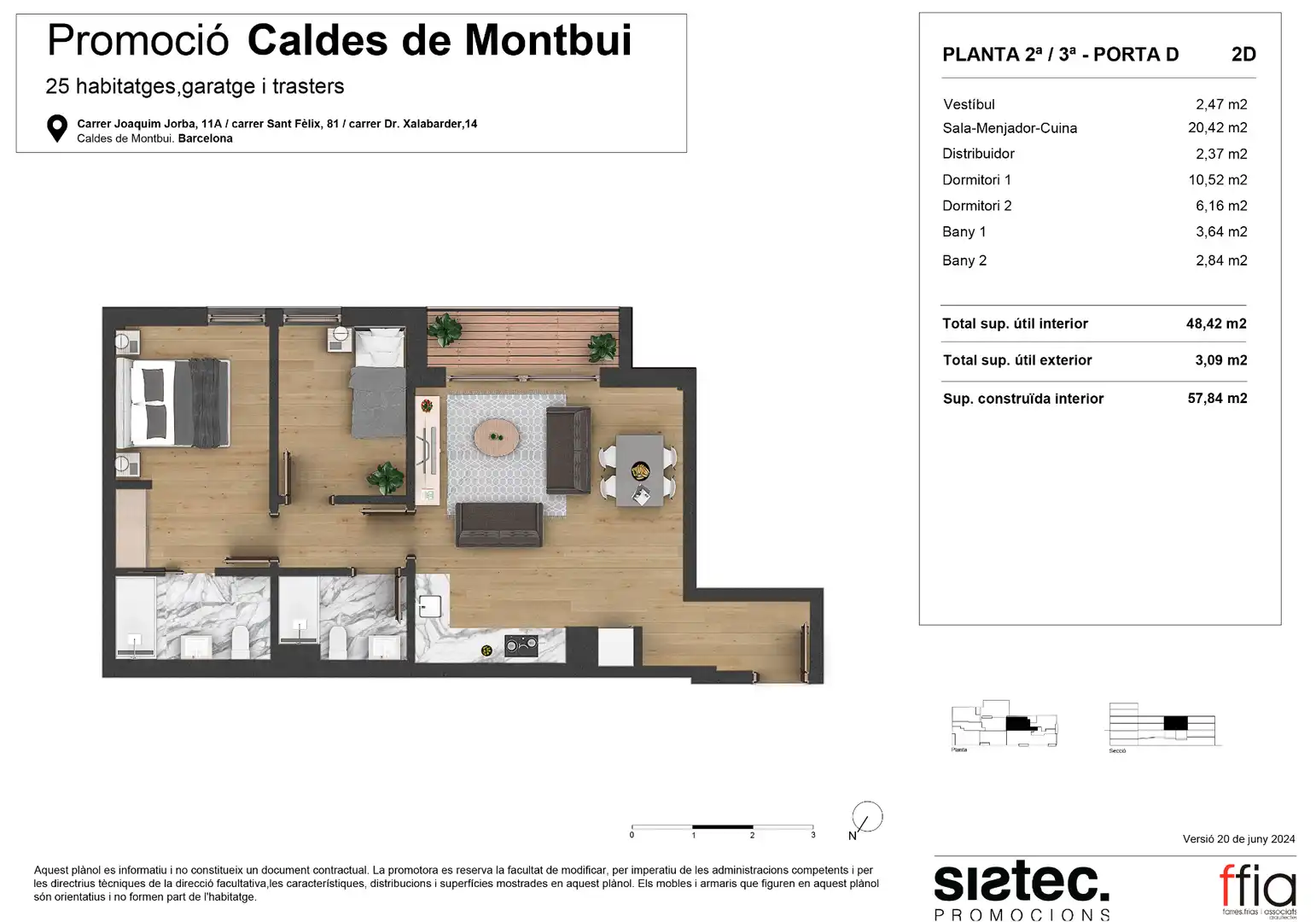 Piso de obra nueva con terraza en venta en Carrer Doctor Xalabarder 14