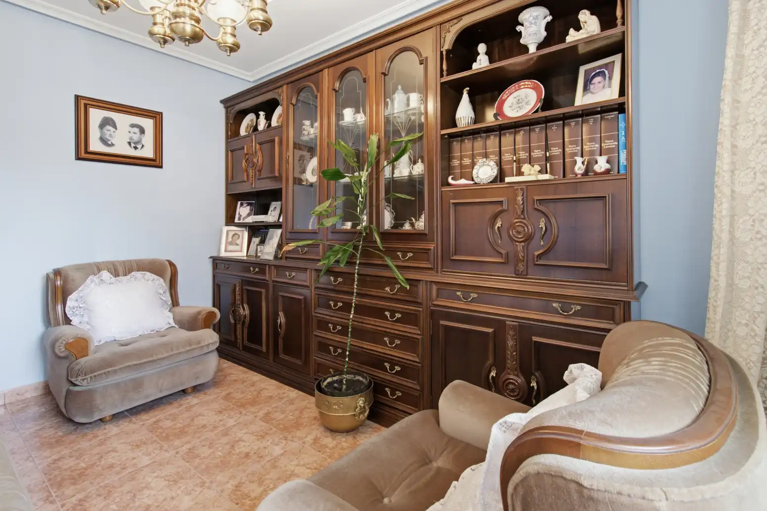 Living room of Flat for sale in Castrillón  with Terrace and Furnished
