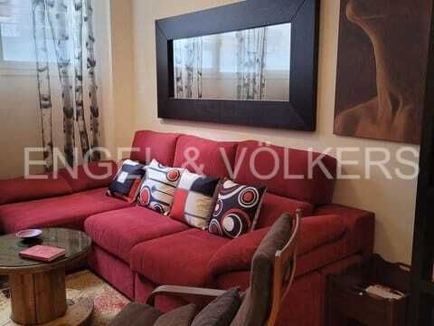 Sala de estar de Apartamento de alquiler en  Barcelona Capital con Aire acondicionado, Calefacción y Parquet