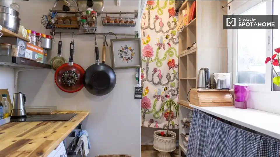 Kitchen of Flat for rent in Madrid  with Air Conditioner, Heating and Furnished