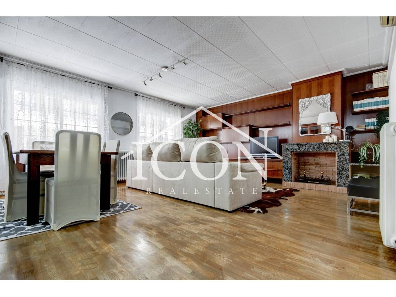 Sala d'estar de Pis en venda en El Prat de Llobregat amb Calefacció, Jardí privat i Parquet
