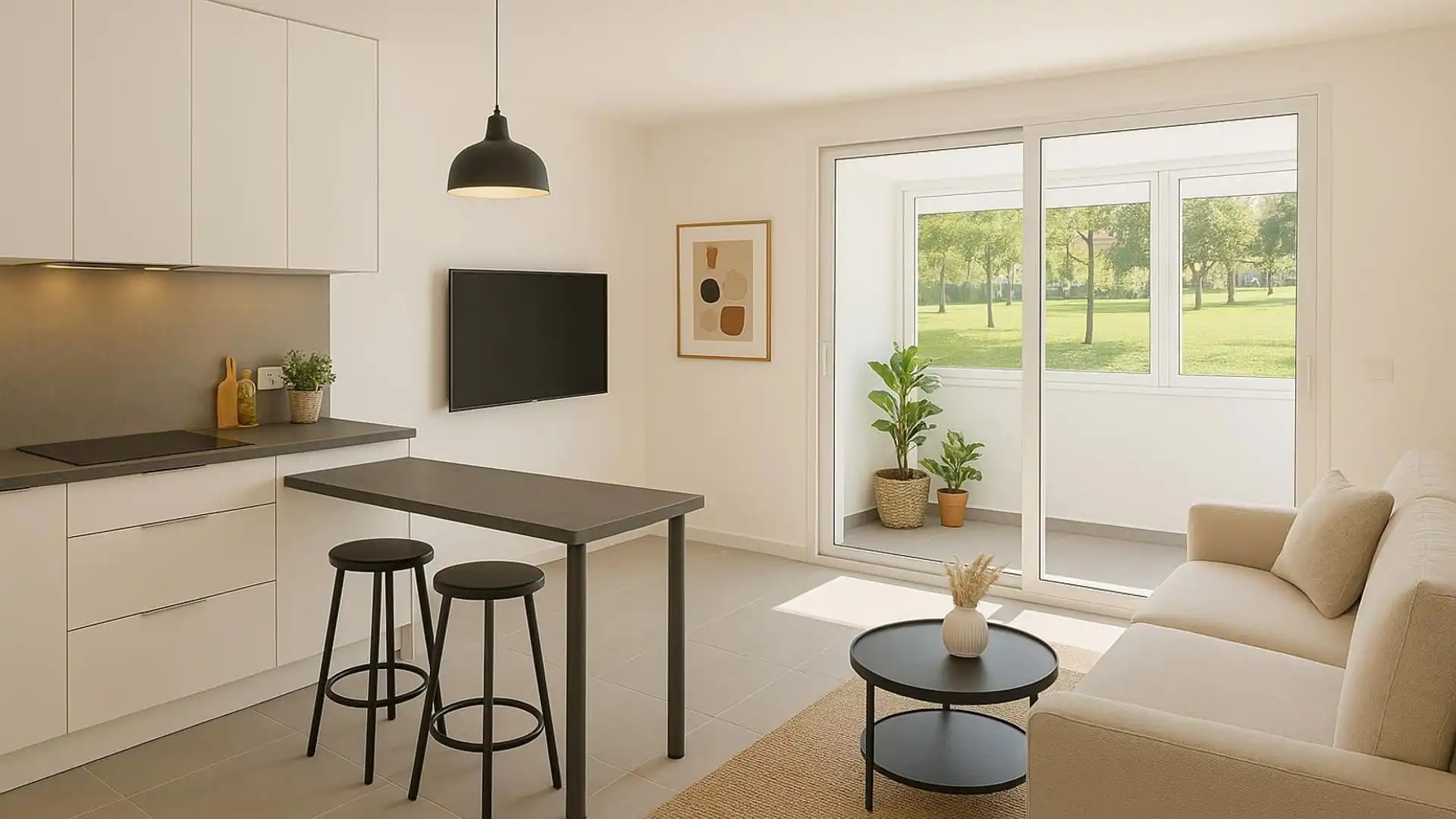 Living room of Duplex for sale in Girona Capital  with Air Conditioner and Terrace