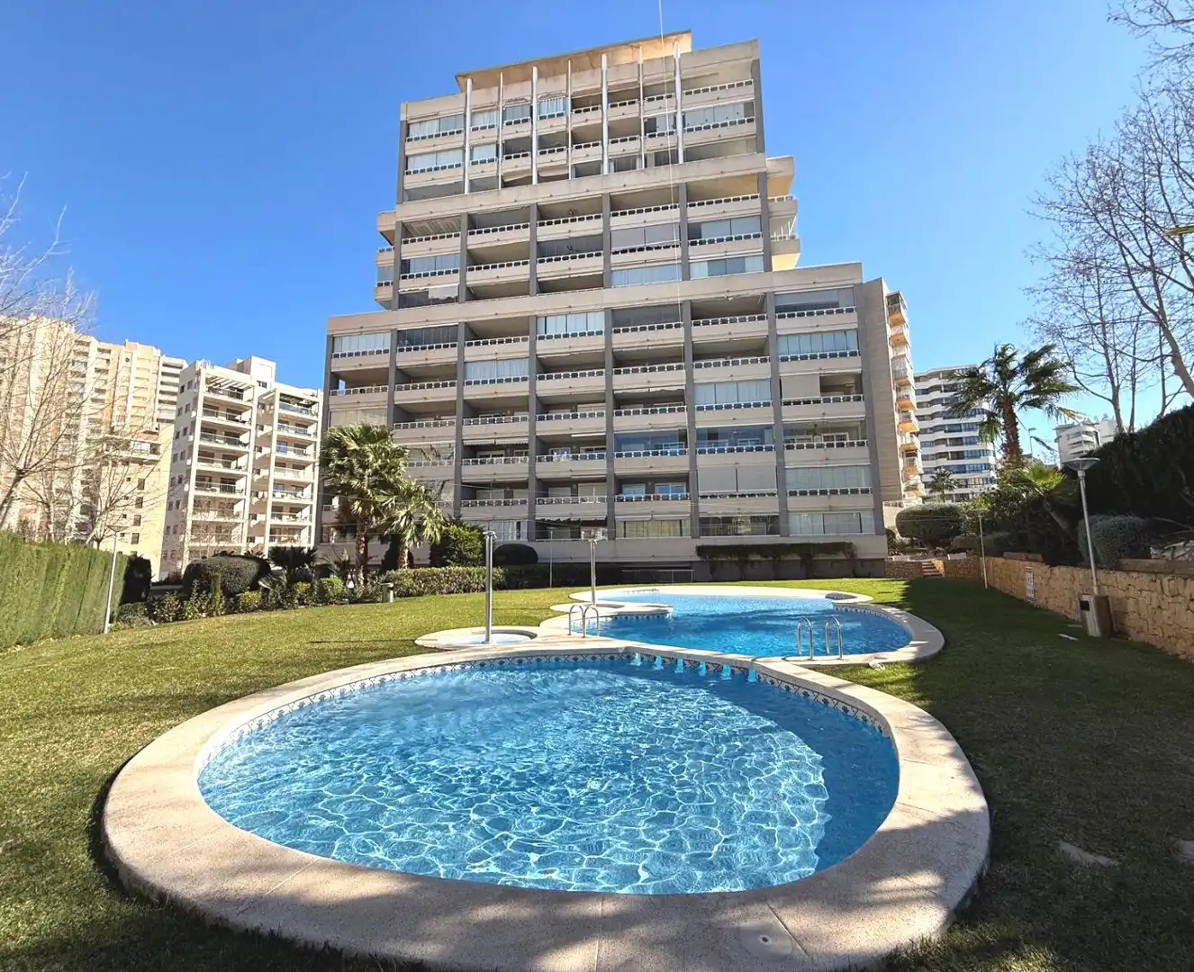 Exterior view of Apartments for sale in Calpe / Calp  with Air Conditioner, Heating and Private garden