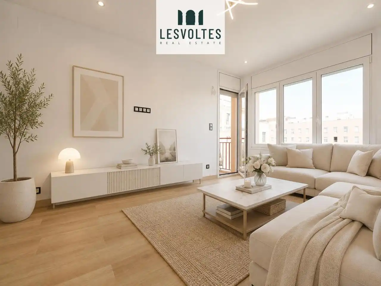Wohnzimmer von Wohnung zum Verkauf in Palafrugell mit Heizung, Parkett und Balkon