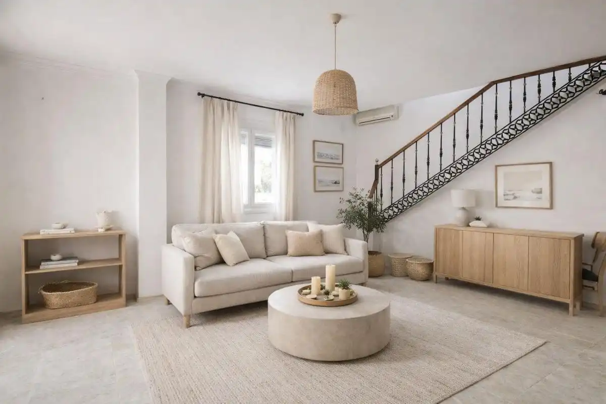 Sala de estar de Casa adosada en venta en Valle de Abdalajís con Calefacción, Terraza y Balcón