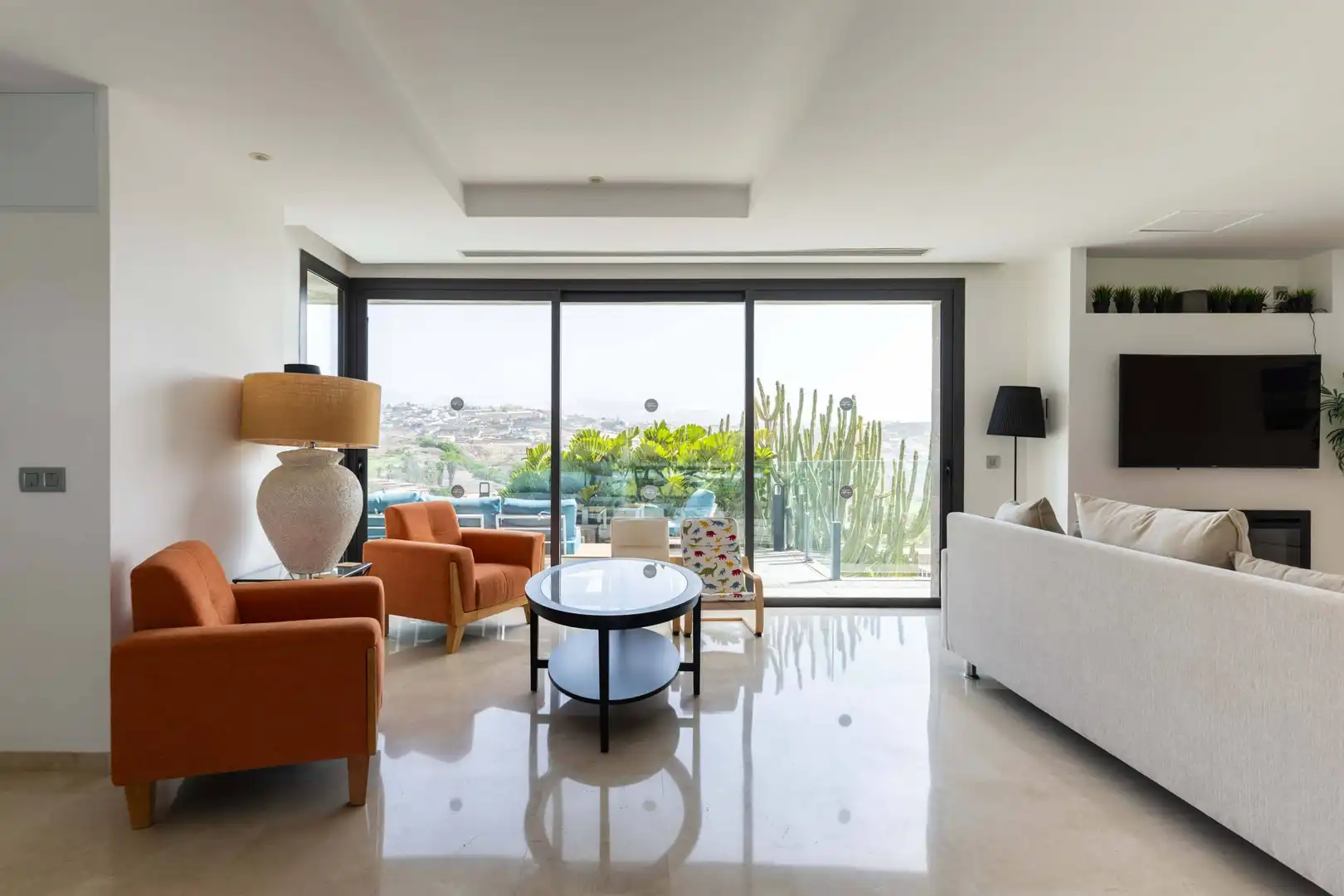 Sala d'estar de Casa o xalet en venda en Salobre Golf