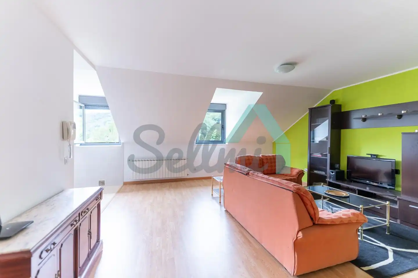 Wohnzimmer von Wohnung zur Miete in Aller mit Heizung und Möbliert