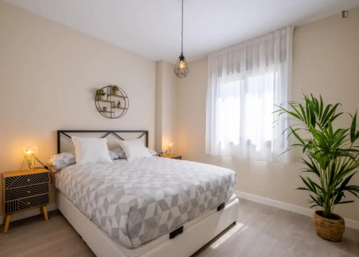 Habitación de Apartamento de alquiler en Málaga con Aire acondicionado, Amueblado y Horno