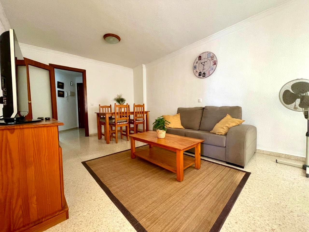 Living room of Flat for sale in Málaga Capital  with Air Conditioner, Storage room and Furnished