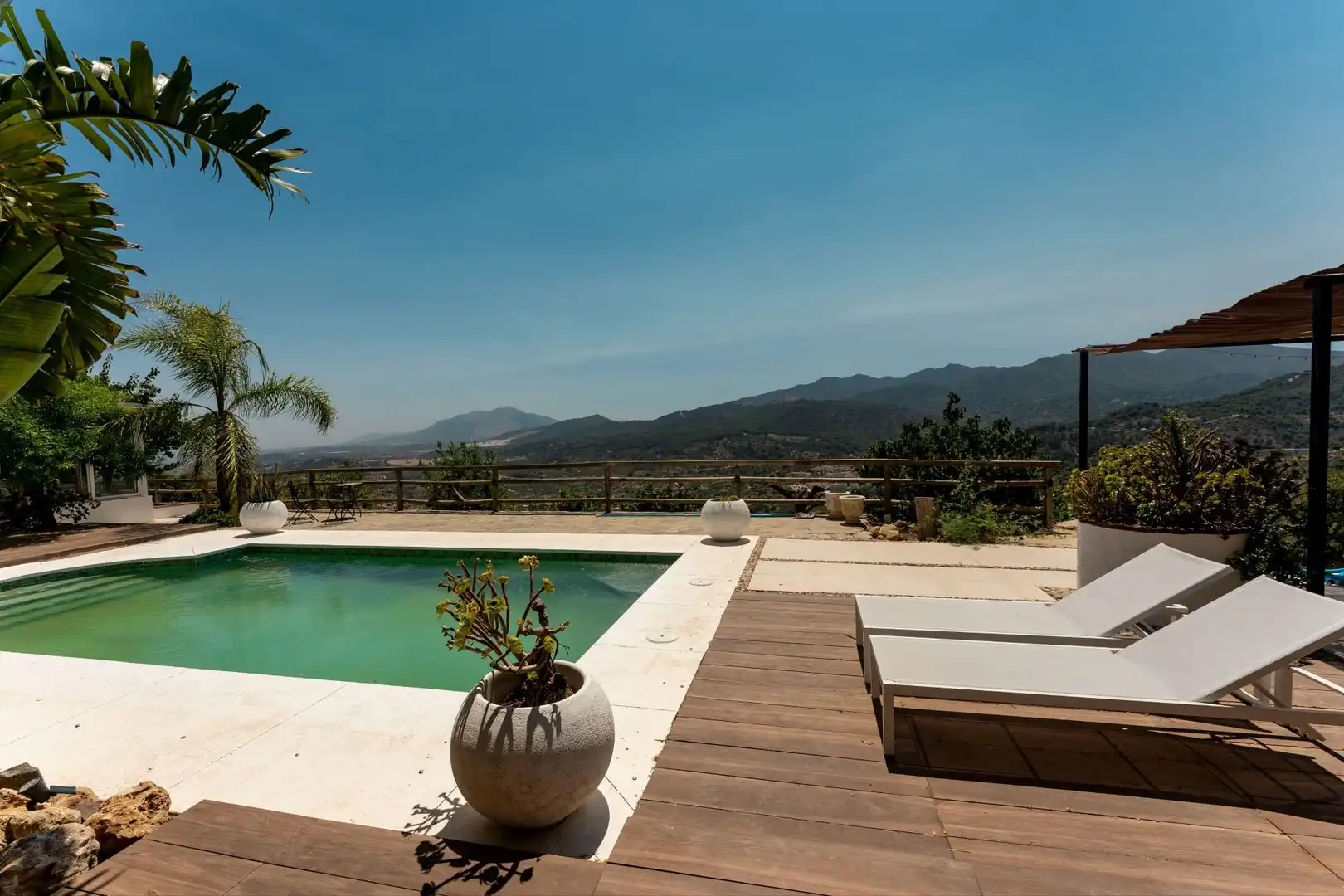 Terraza de Finca rústica en venta en Monda con Aire acondicionado y Piscina