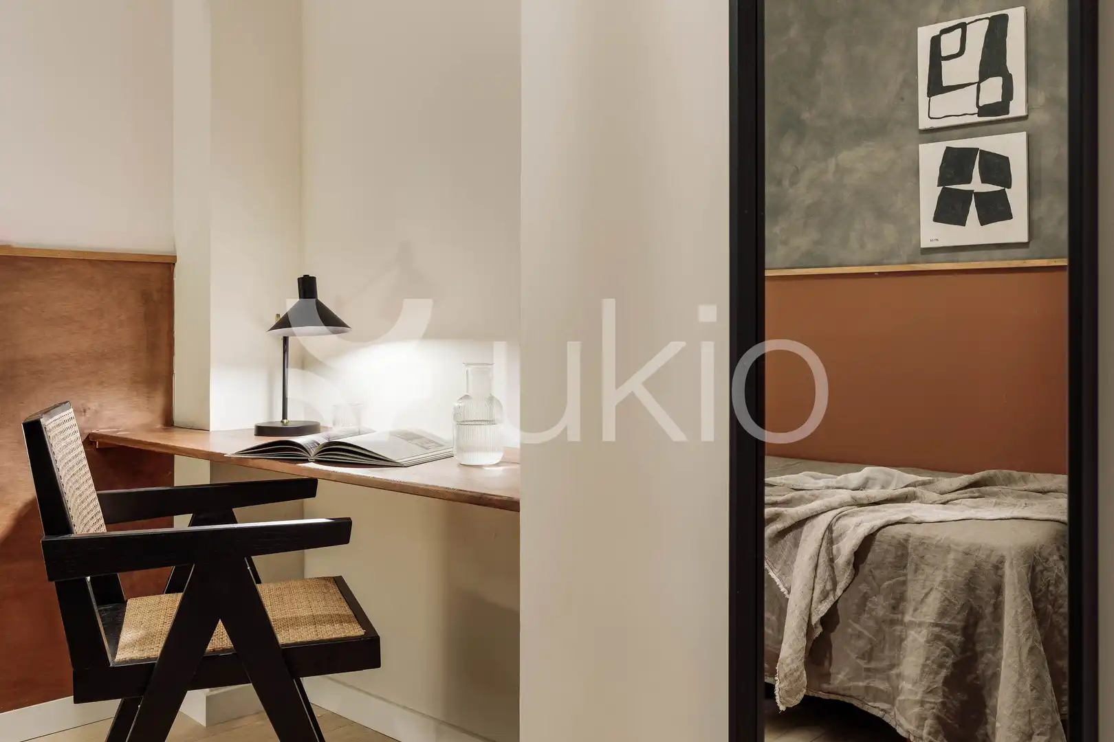 Schlafzimmer von Wohnungen zur Miete in Barcelona mit Klimaanlage, Heizung und Terrasse