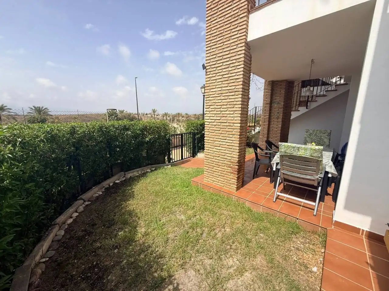 Terraza de Piso de alquiler en Vera con Aire acondicionado, Terraza y Piscina comunitaria