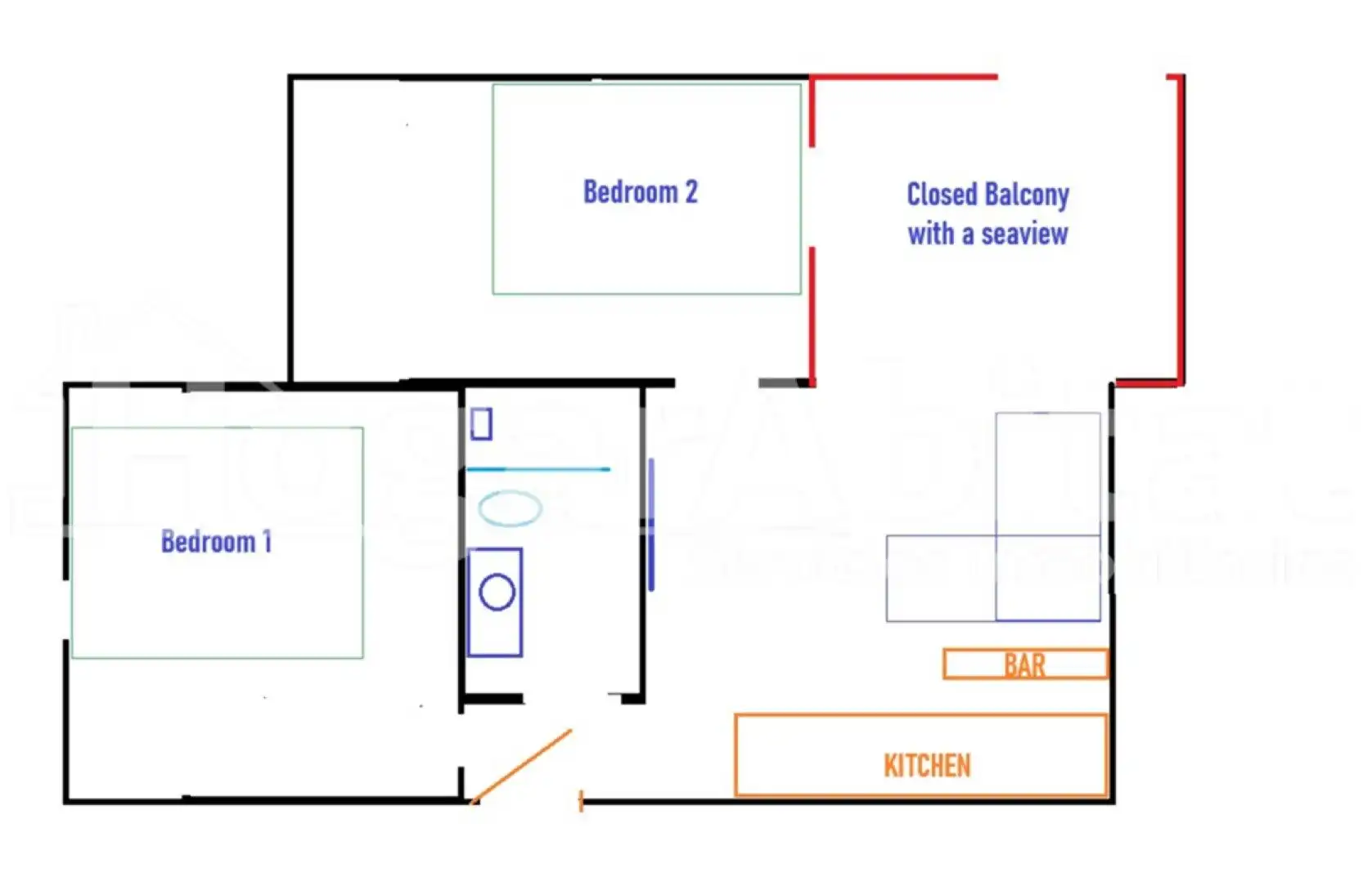 Bedroom of Flat for sale in Cullera  with Air Conditioner, Heating and Furnished