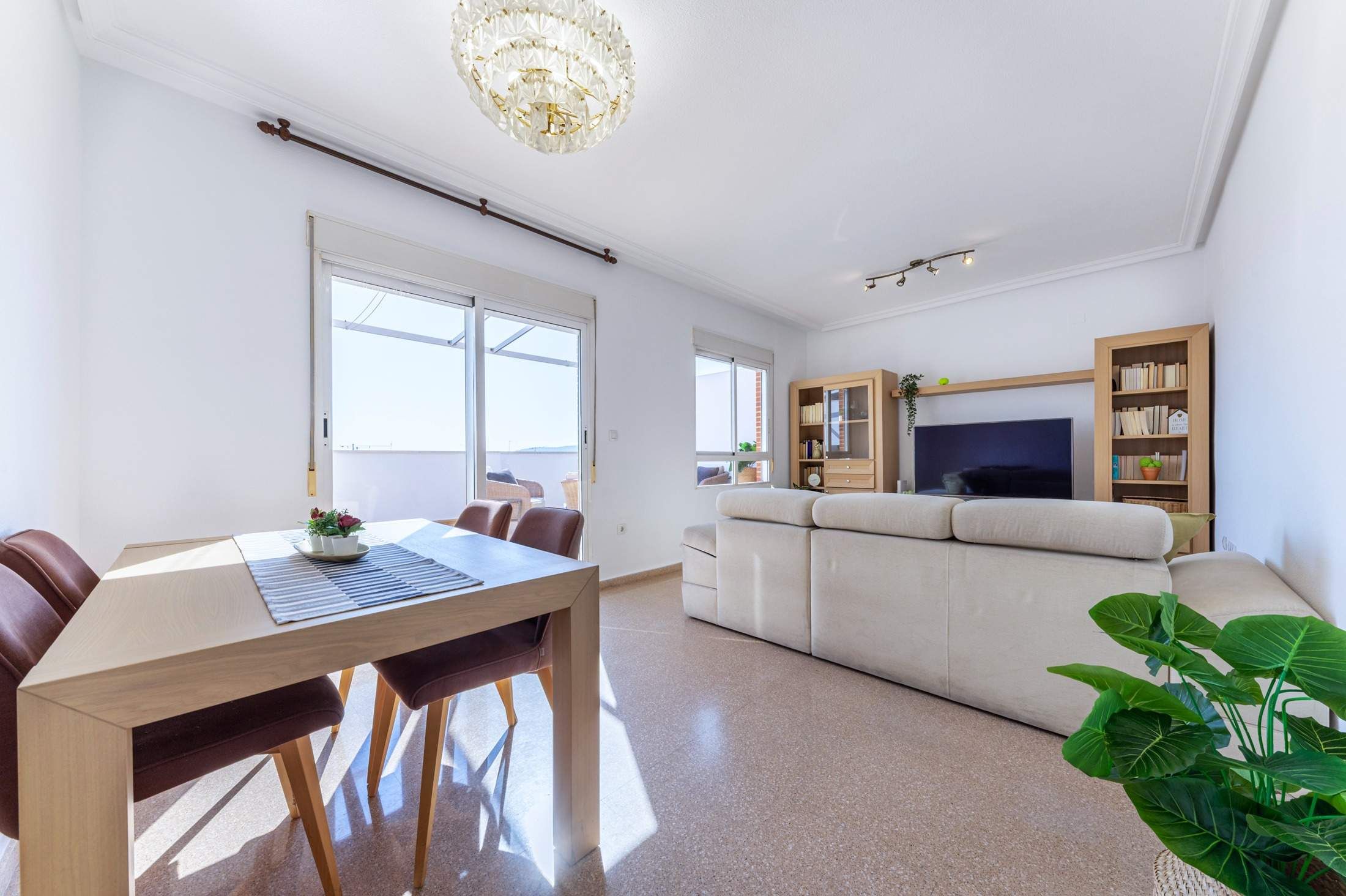 Sala d'estar de Àtic en venda en Alicante / Alacant amb Aire condicionat i Terrassa