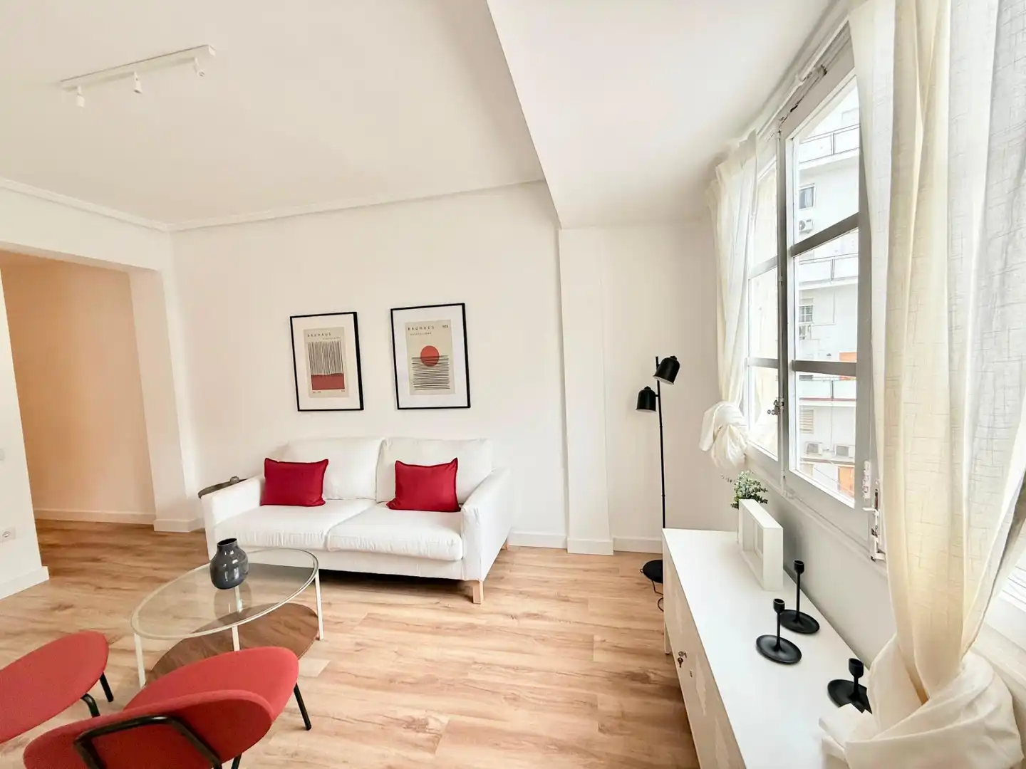Sala de estar de Piso de alquiler en Valencia con Calefacción, Parquet y Amueblado