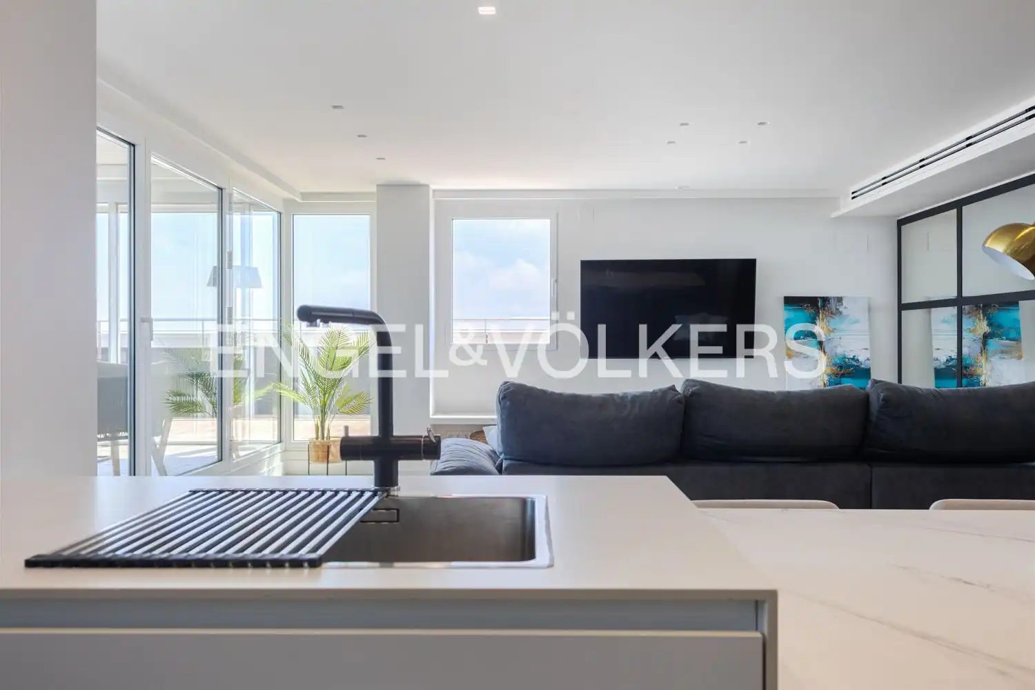 Sala de estar de Ático en venta en Camins al Grau