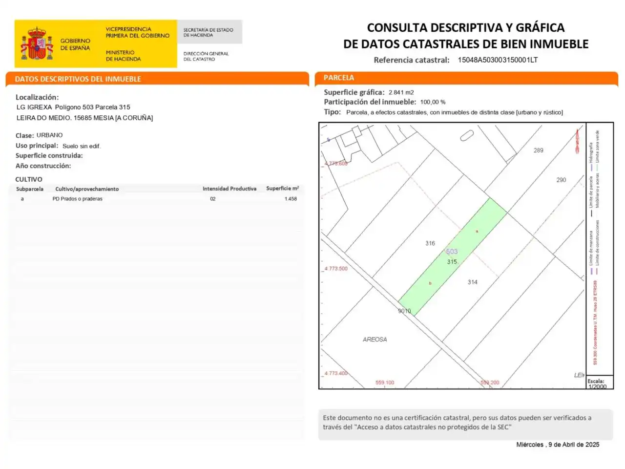 Rural land for sale in Igrexa, imagen 3
