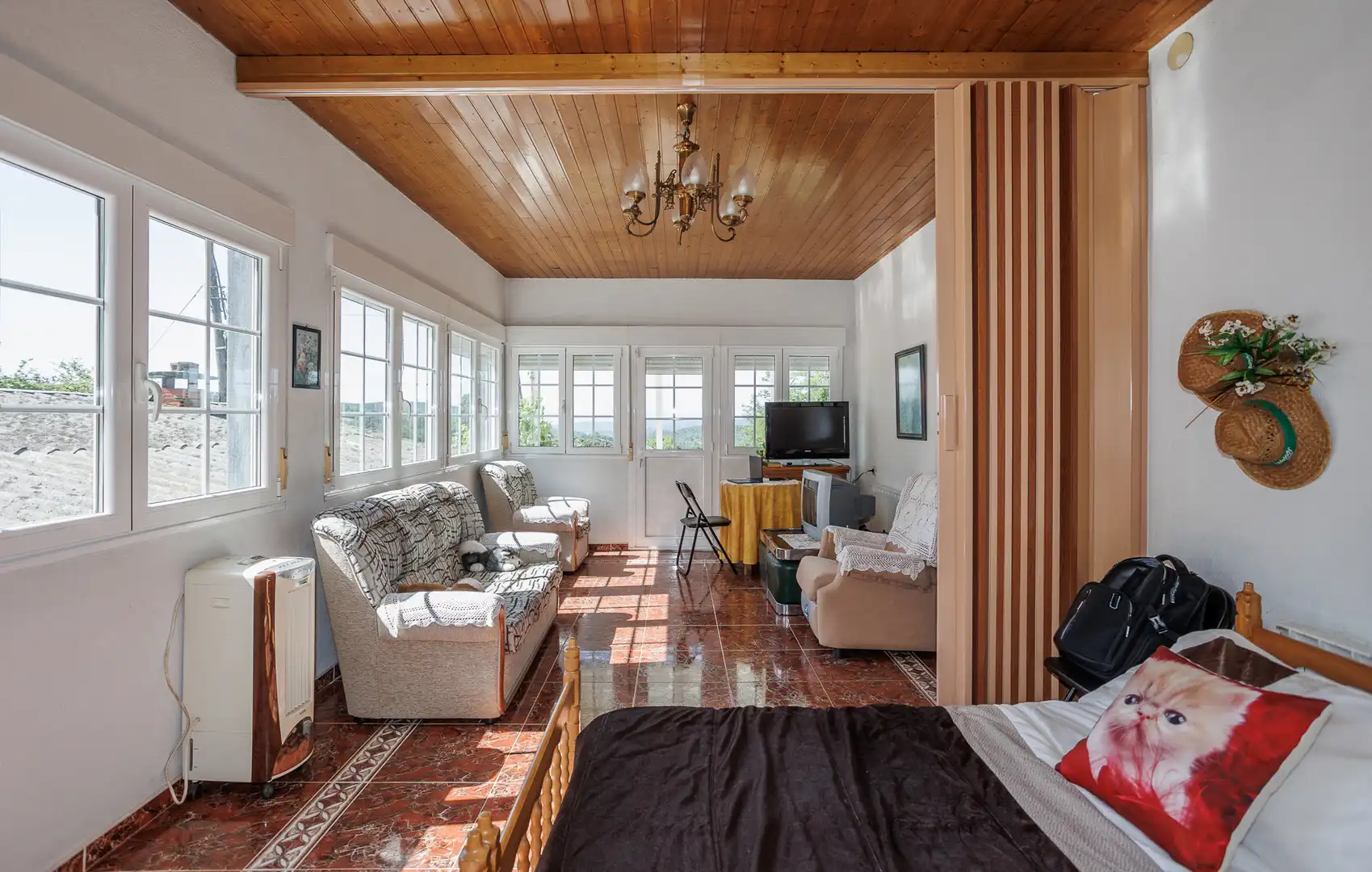 Sala de estar de Finca rústica en venta en O Incio  con Amueblado
