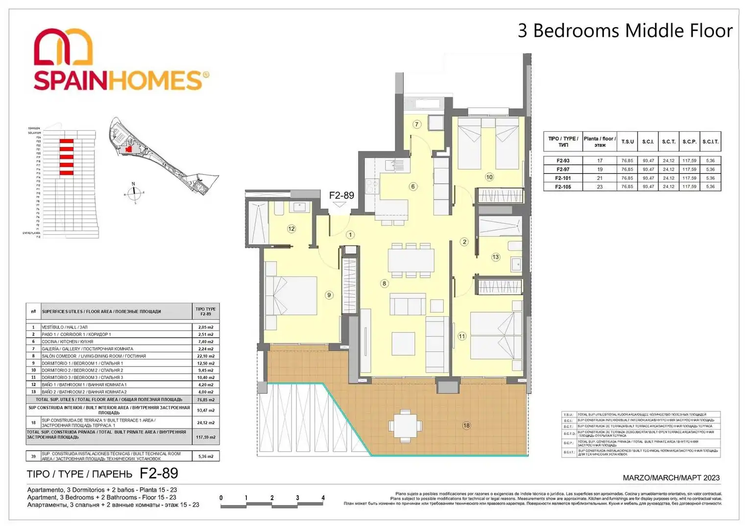 Apartment with terrace for sale in Via Parque, imagen 24