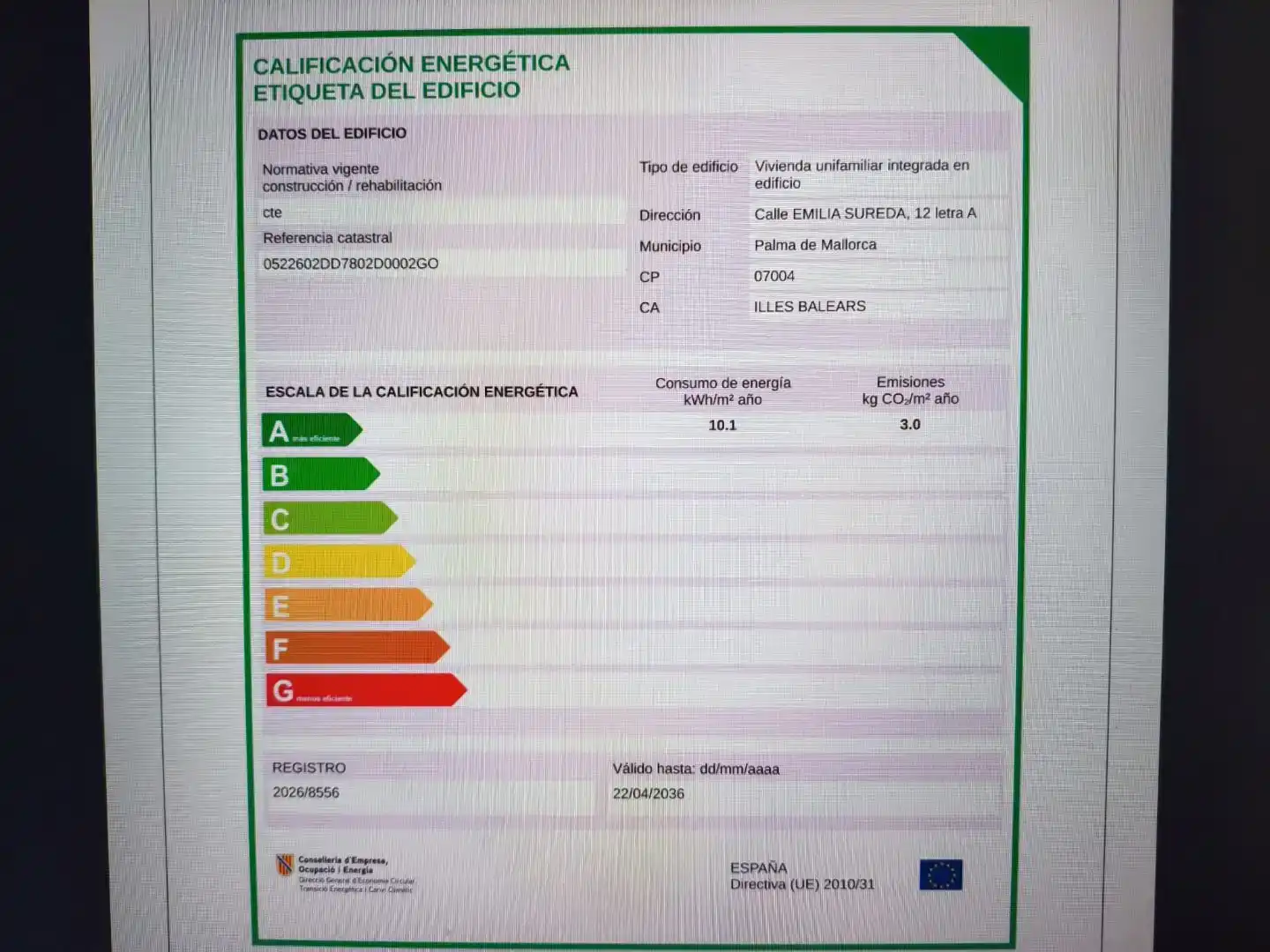Parkplatz von Wohnung zum Verkauf in  Palma de Mallorca mit Klimaanlage und Balkon