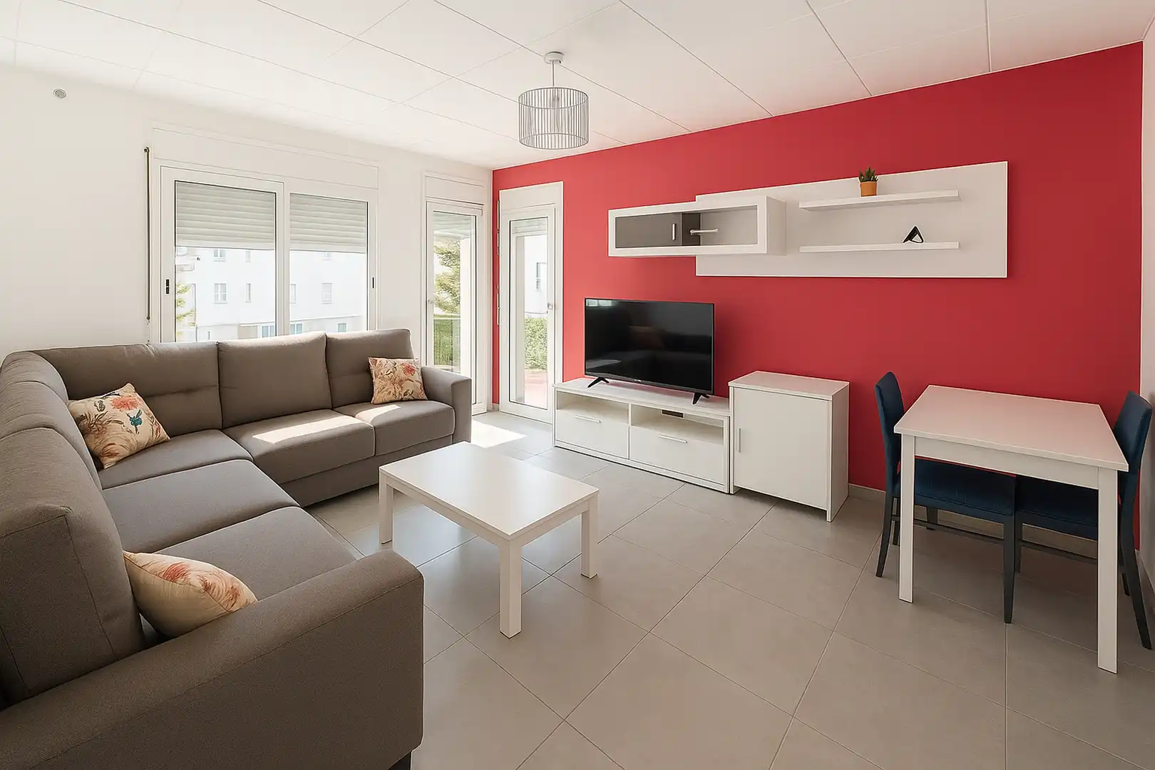 Wohnzimmer von Wohnung zum Verkauf in Roses mit Heizung und Balkon