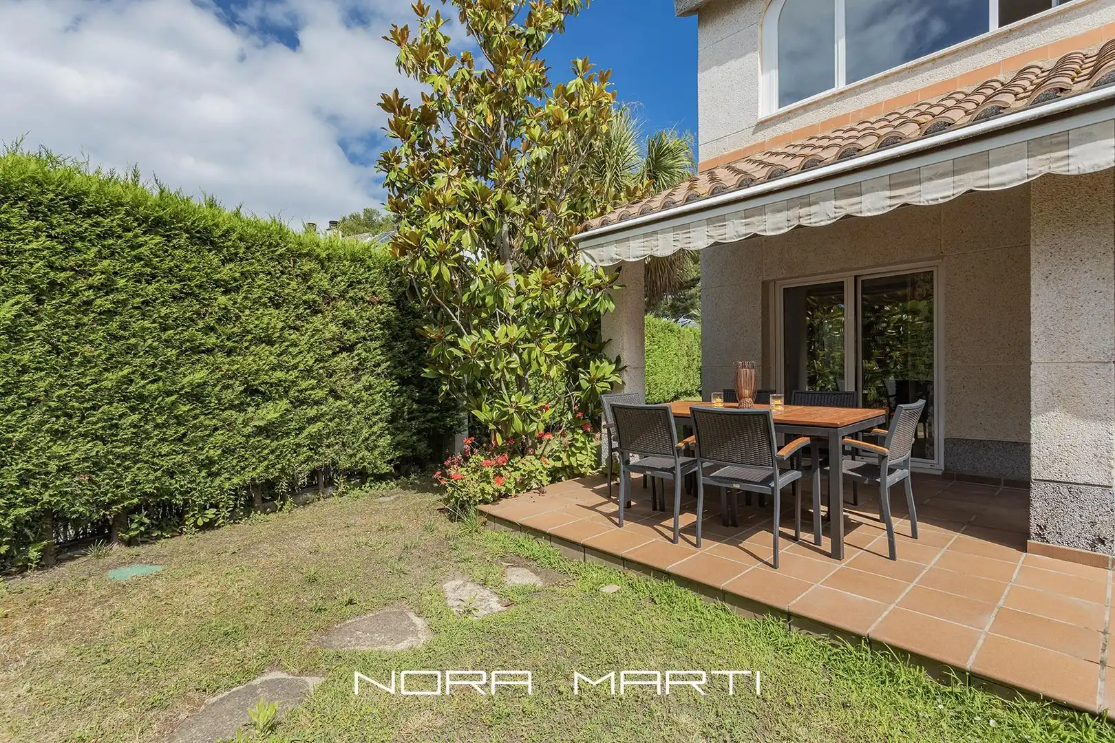Garten von Einfamilien-Reihenhaus zum Verkauf in Sant Andreu de Llavaneres mit Heizung, Privatgarten und Terrasse