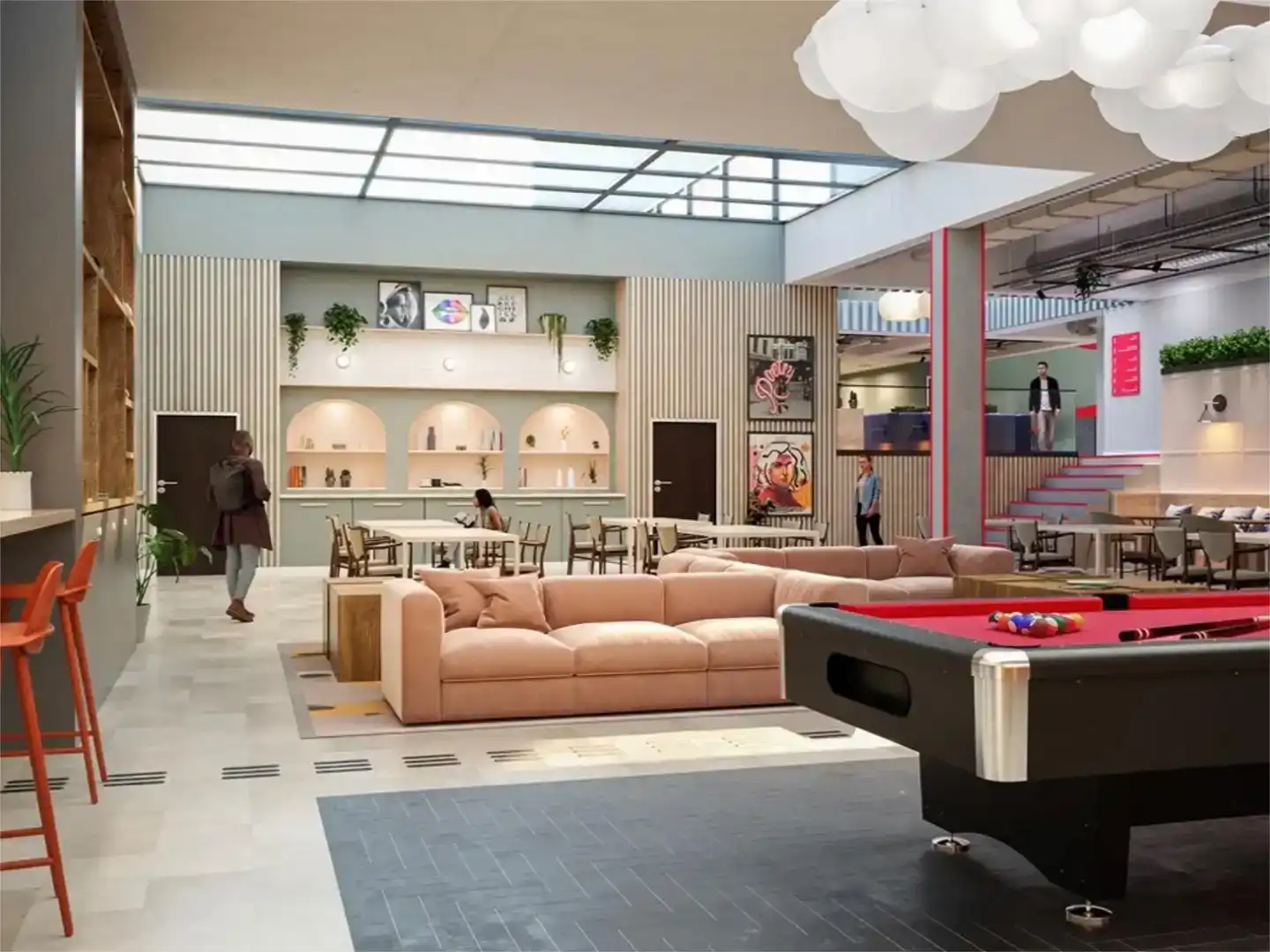 Wohnzimmer von Wohnung zur Miete in Barcelona mit Klimaanlage, Privatgarten und Parkett
