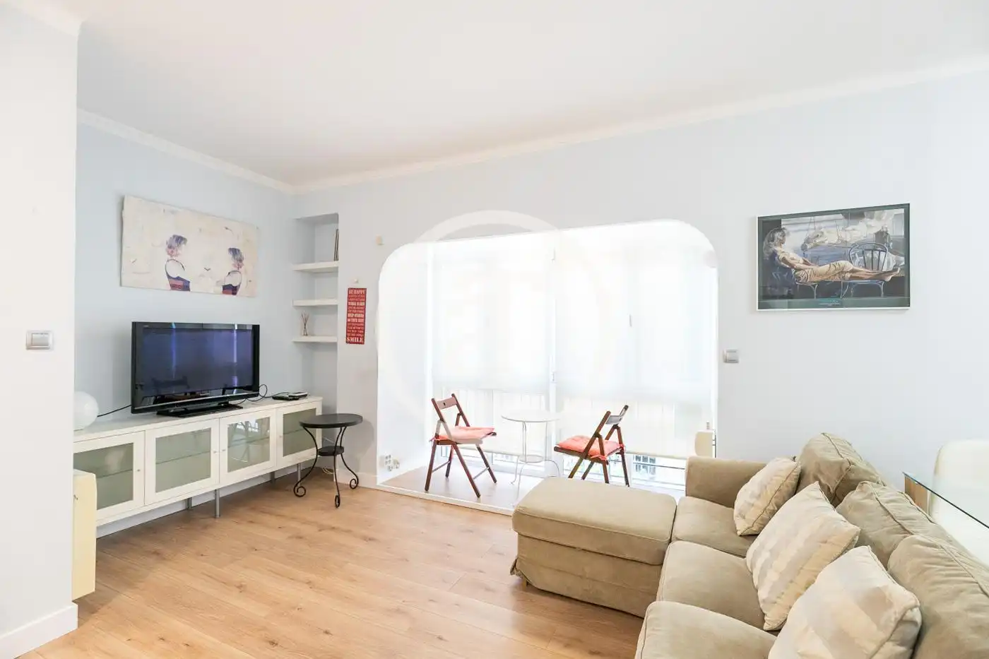 Living room of Flat for rent in  Barcelona Capital  with Air Conditioner, Heating and Furnished