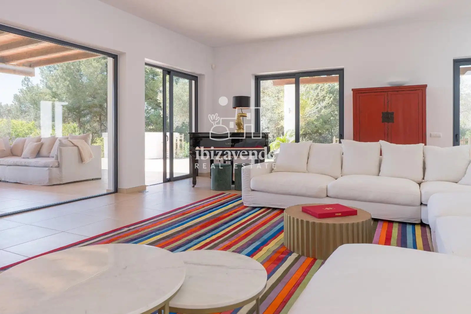 Sala de estar de Casa o chalet de alquiler en Santa Eulària des Riu con Aire acondicionado, Calefacción y Terraza