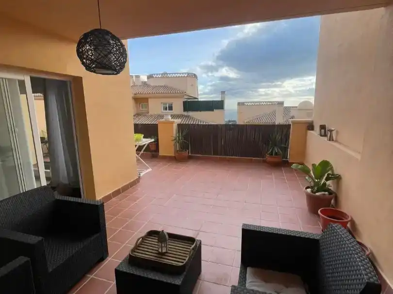 Terrasse von Wohnung zur Miete in Mijas mit Schwimmbad und Balkon