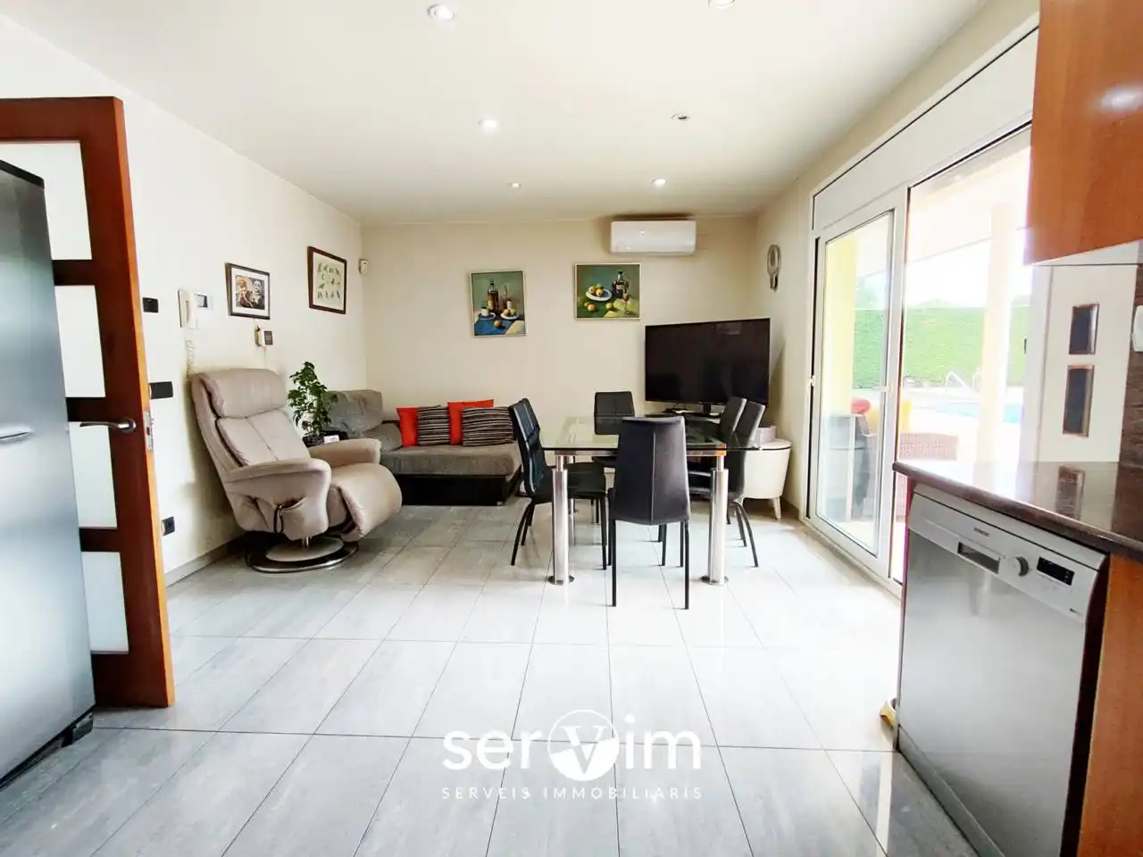 Living room of Houses for sale in Llagostera  with Air Conditioner, Private garden and Terrace