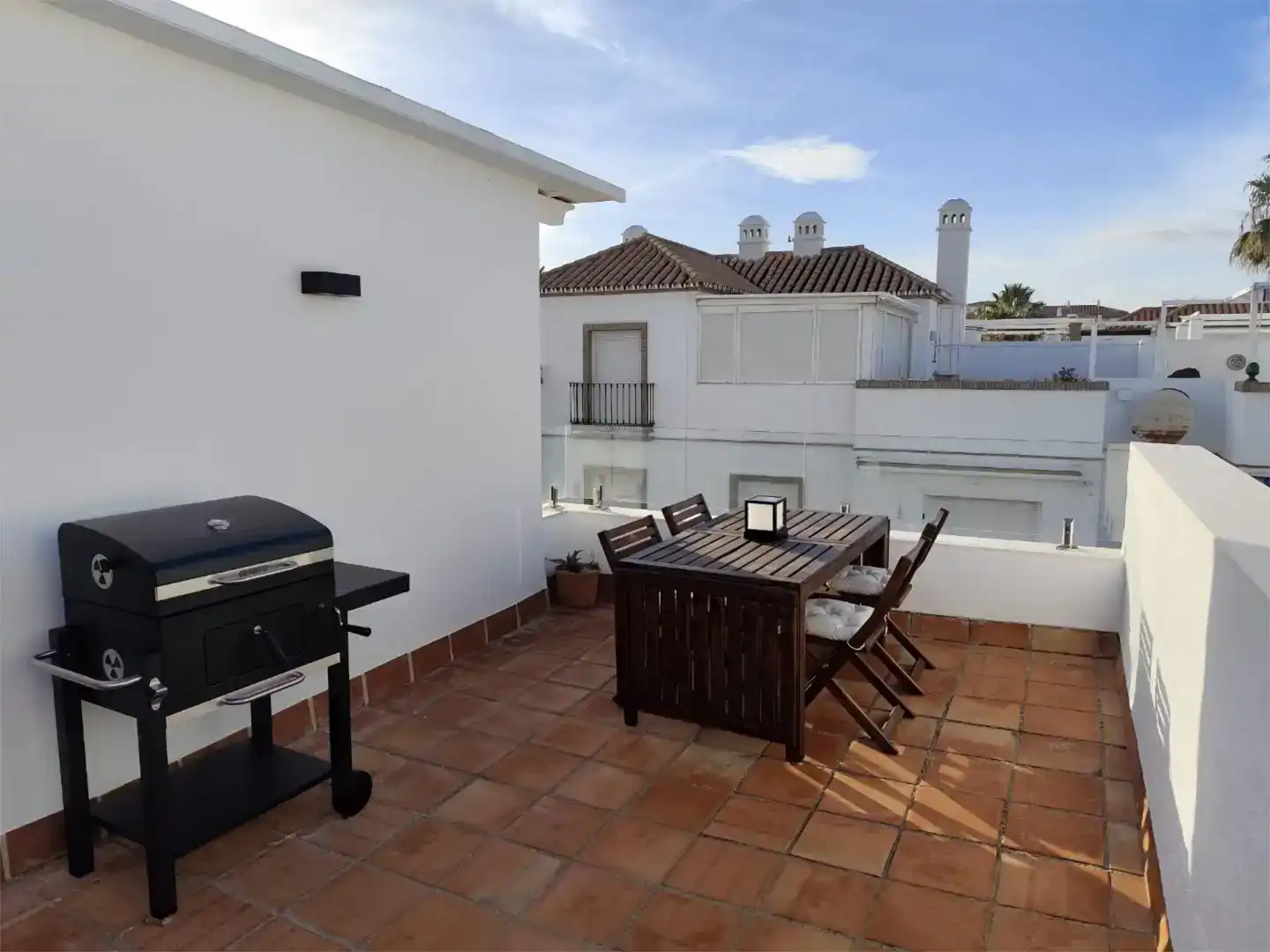 Terrassa de Dúplex de lloguer en Torrox amb Aire condicionat, Piscina i Moblat