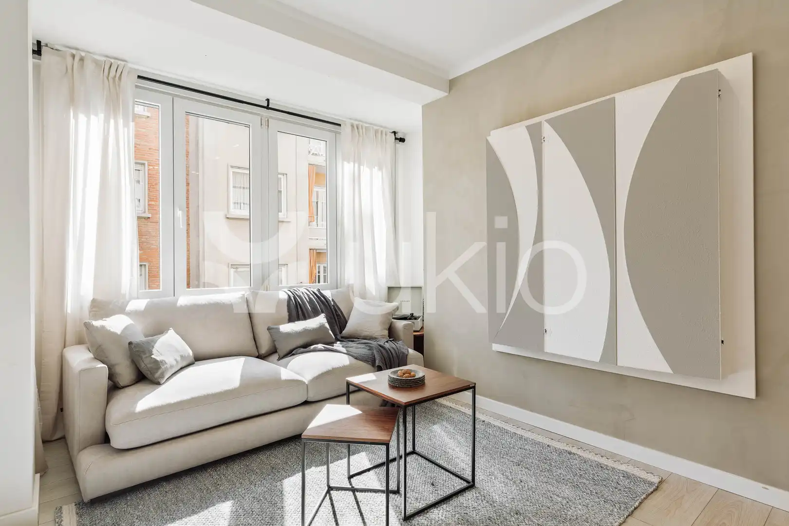 Sala d'estar de Apartament de lloguer en Barcelona amb Aire condicionat, Calefacció i Moblat