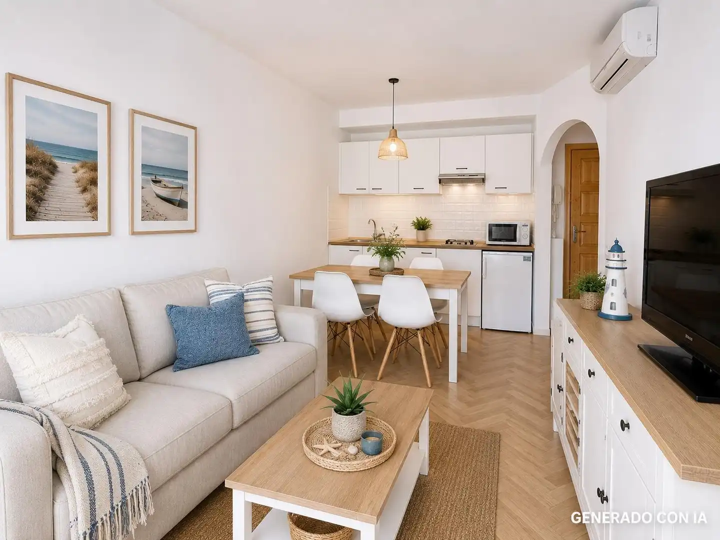 Sala de estar de Piso en venta en Empuriabrava con Aire acondicionado, Amueblado y Balcón