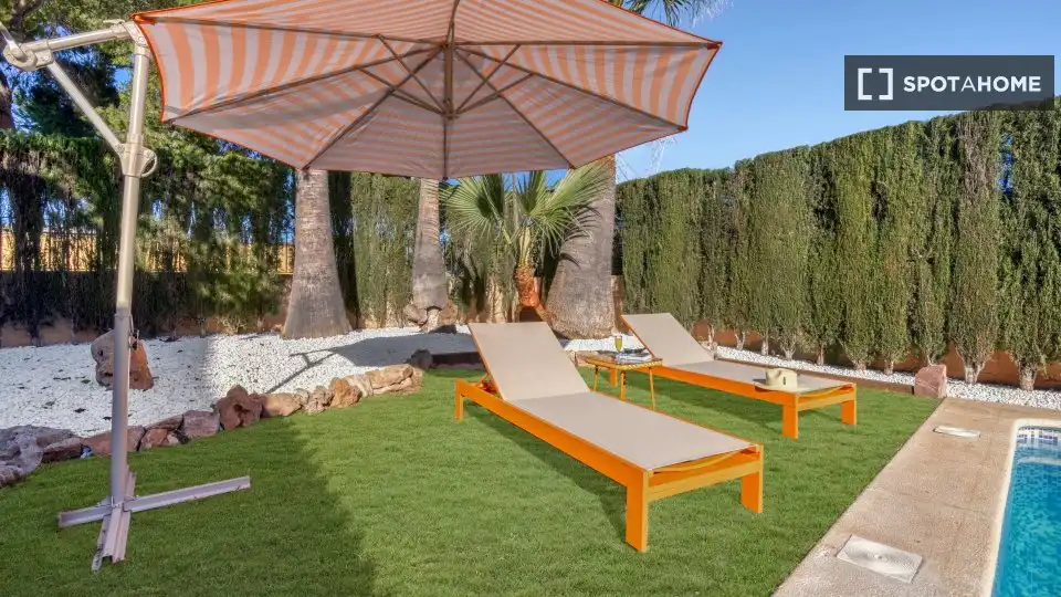 Garden of Flat for rent in L'Eliana  with Air Conditioner, Heating and Furnished