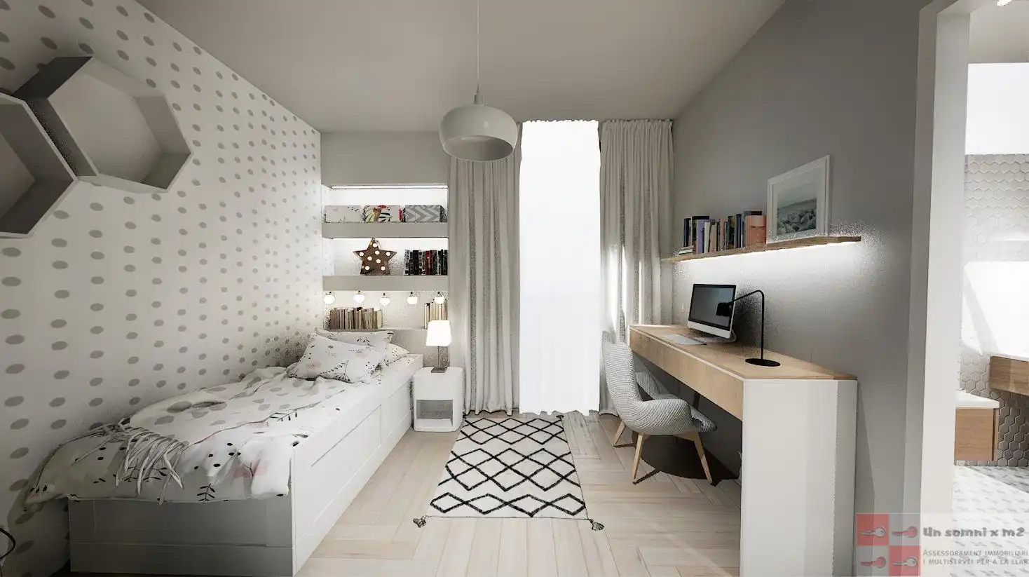 Schlafzimmer von Einfamilien-Reihenhaus zum Verkauf in Masquefa mit Heizung, Terrasse und Abstellraum