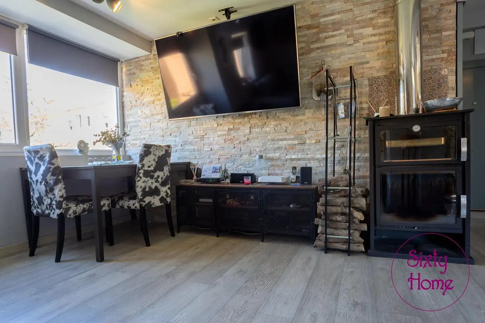 Sala de estar de Piso en venta en Zaragoza con Calefacción, Parquet y Amueblado