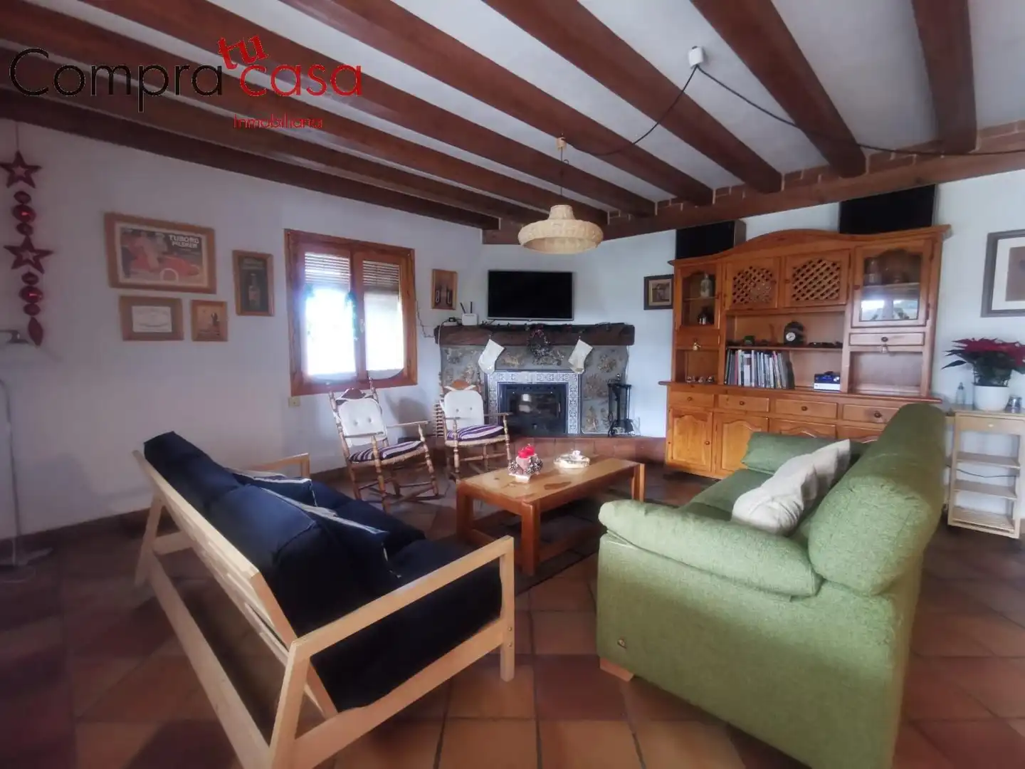 Sala de estar de Casa o chalet en venta en Valverde del Majano con Calefacción, Jardín privado y Terraza