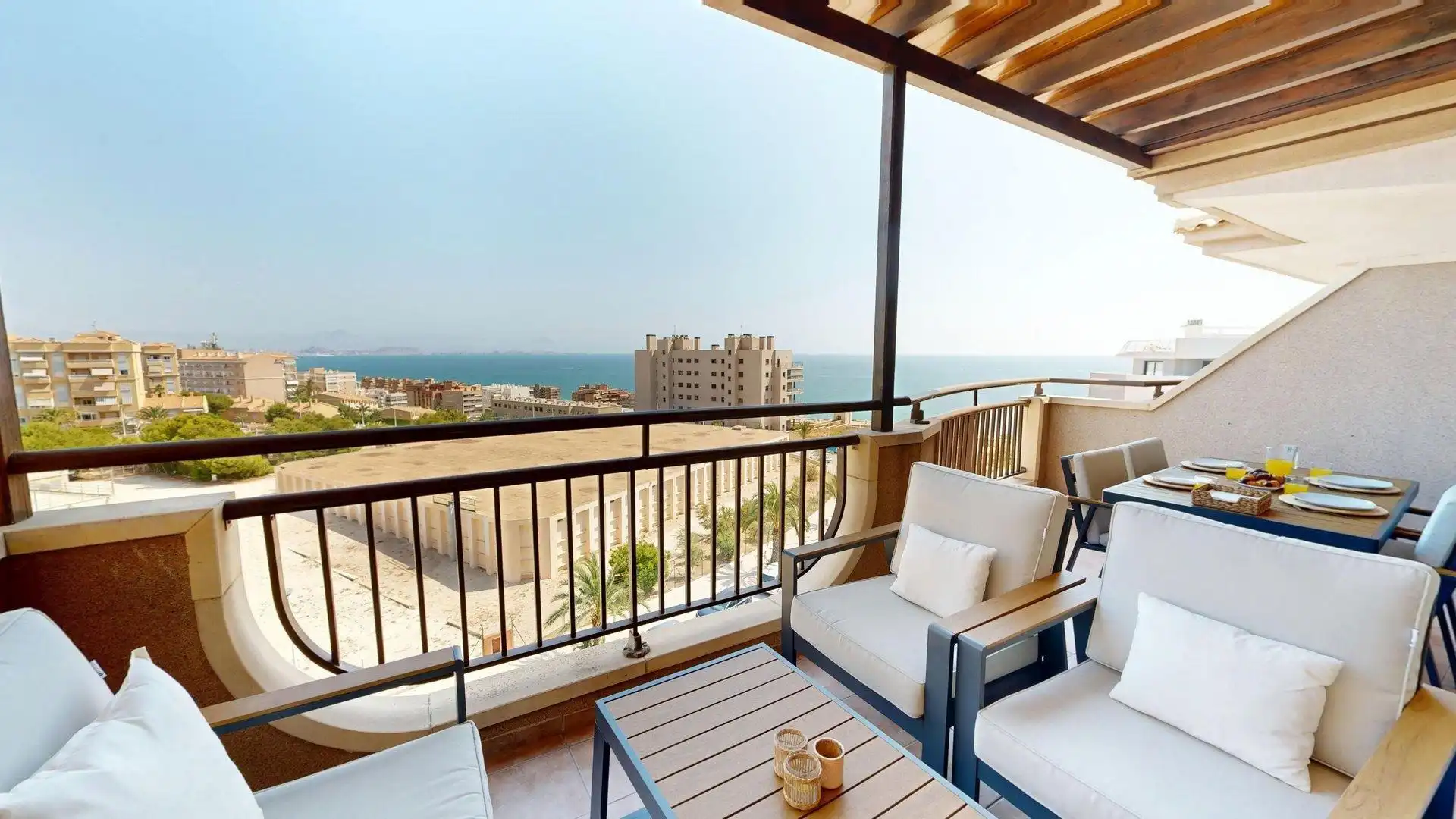 Terraza de Apartamento de alquiler en Elche / Elx con Aire acondicionado, Calefacción y Jardín privado