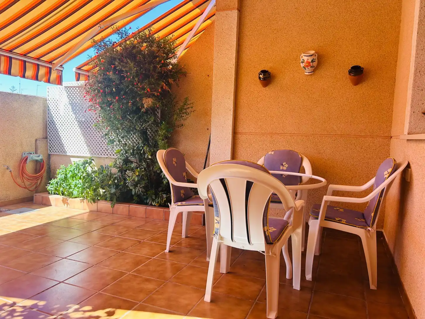 Terrasse von Einfamilien-Reihenhaus zum Verkauf in San Javier mit Klimaanlage, Terrasse und Möbliert