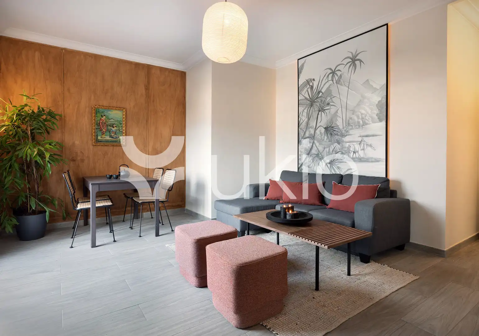 Wohnzimmer von Wohnungen zur Miete in Barcelona mit Klimaanlage, Terrasse und Möbliert