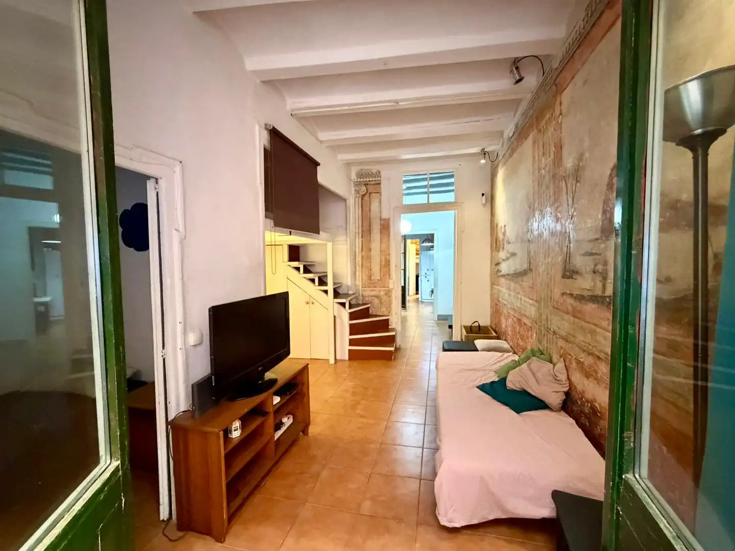 Sala de estar de Piso en venta en Barcelona con Balcón