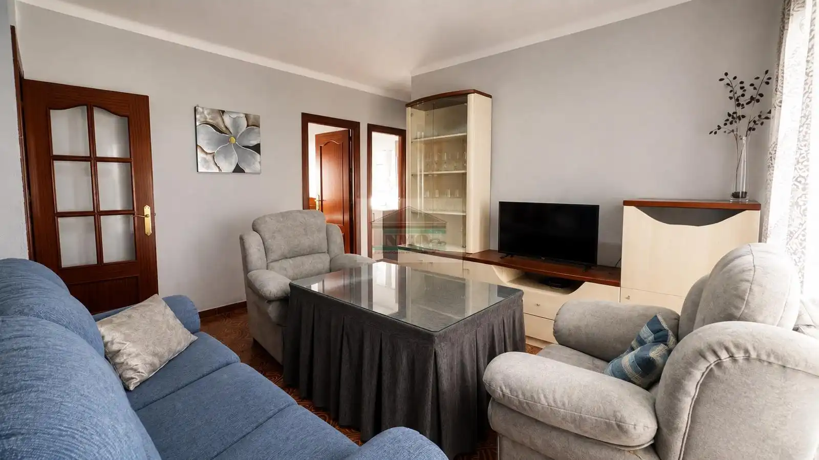 Living room of Flat for rent in Granada  with Air Conditioner, Furnished and Balcony
